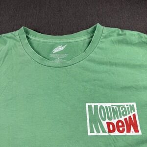 Mountain Dew Mens XL Green Graphic T-Shirt Do The Dew Vintage Style Logo 2018